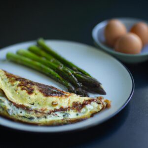 Asparagus and Goat Cheese Omelette Delicious Breakfast Recipe