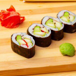 Avocado Cucumber and Crab Sushi Rolls Lunch Recipe