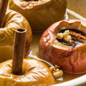 Baked Apples with Cinnamon and Walnuts Easy Dinner Recipe