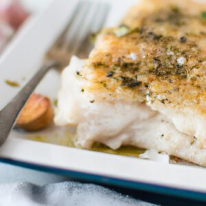 Baked Cod with Garlic and Herb Crust Easy Dinner Recipe