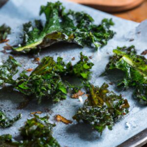 Baked Kale Chips with Sea Salt Healthy Side Dish Recipe