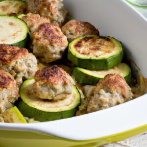 Baked Turkey Meatballs with Zucchini Healthy Main Dish Recipe