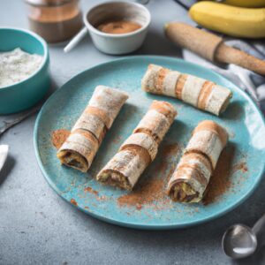 Banana and Almond Butter Roll Ups Healthy Snack Recipe