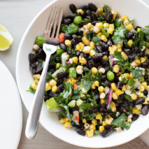 Black Bean and Corn Salad with Lime Cilantro Dressing Lunch Recipe