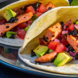 Blackened Salmon Tacos with Avocado Salsa Main Dish Recipe