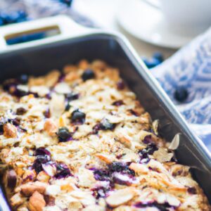 Blueberry Almond Baked Oatmeal Healthy Breakfast Recipe