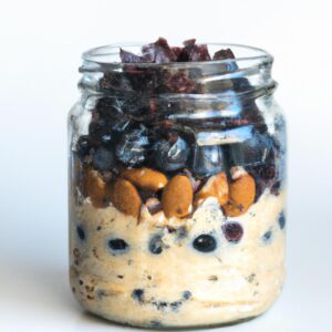 Blueberry Almond Butter Overnight Oats Healthy Breakfast Recipe