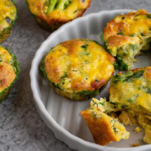 Broccoli and Cheddar Egg Muffins Healthy Breakfast Recipe