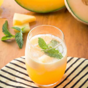 Cantaloupe Cucumber Cooler Refreshing Beverage Recipe