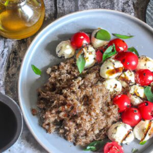 Caprese Quinoa Salad with Balsamic Glaze Delicious Lunch Recipe