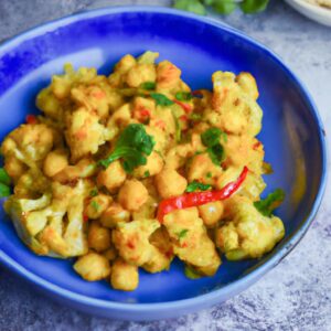 Cauliflower and Chickpea Curry Flavorful Side Dish Recipe