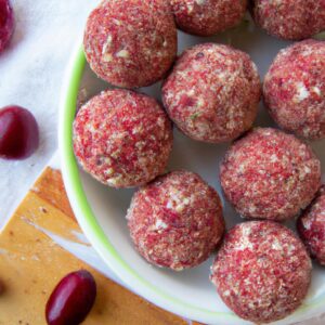 Cherry Almond Energy Balls Healthy Dessert Recipe