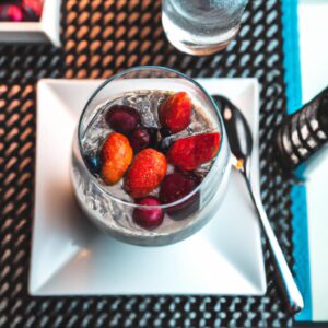 Chia Seed Pudding with Coconut Milk and Mixed Berries Dessert Recipe