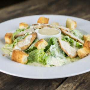 Chicken Caesar Salad with Homemade Dressing and Garlic Croutons Classic Salad Recipe