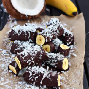 Chocolate Covered Banana Bites with Coconut Flakes Dessert Recipe