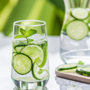 Cucumber Mint Lime Infused Water Refreshing Beverage Recipe