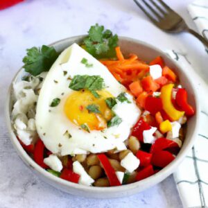 Egg White and Veggie Breakfast Burrito Bowl Healthy Breakfast Recipe