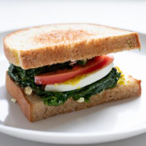 Egg White and Veggie Breakfast Sandwich Healthy Breakfast Recipe