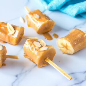 Frozen Banana Bites Dipped in Almond Butter Healthy Dessert Recipe