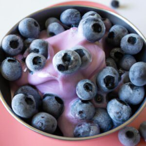 Frozen Yogurt Blueberries Healthy Snack Recipe