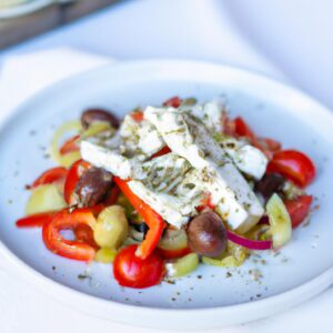 Greek Salad with Feta Cheese and Kalamata Olives Refreshing Salad Recipe