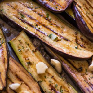 Grilled Eggplant with Garlic and Herbs Side Dish Recipe