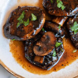 Grilled Portobello Mushrooms with Balsamic Glaze Side Dish Recipe