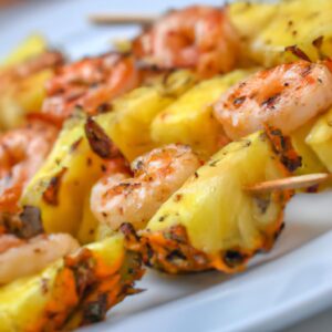 Grilled Shrimp Skewers with Pineapple Main Dish Recipe