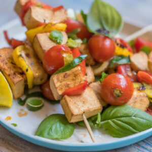 Grilled Tofu and Vegetable Skewers Healthy Dinner Recipe