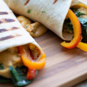 Grilled Vegetable and Hummus Wrap Healthy Lunch Recipe