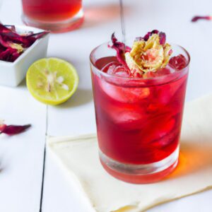 Hibiscus Iced Tea with Lime and Honey Refreshing Beverage Recipe