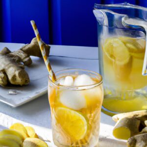 Iced Herbal Tea with Lemon and Ginger Refreshing Dinner Recipe