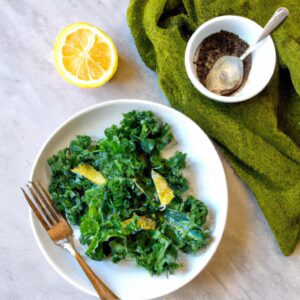 Kale Salad with Lemon Tahini Dressing Healthy Salad Recipe