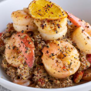 Lemon Garlic Shrimp with Quinoa and Roasted Vegetables Main Dish Recipe 1