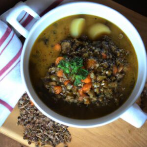 Lentil and Vegetable Soup Hearty Lunch Recipe