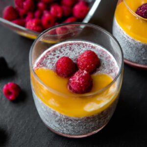 Mango Raspberry Chia Pudding Healthy Dessert Recipe