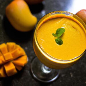 Mango Turmeric Smoothie Refreshing Beverage Recipe