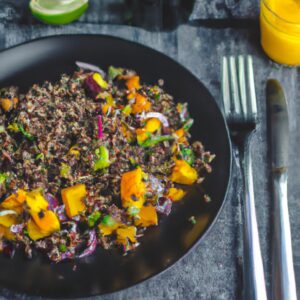 Mango and Black Bean Quinoa Salad with Lime Vinaigrette Healthy Lunch Recipe