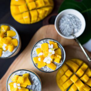 Mango and Coconut Chia Pudding Healthy Snack Recipe