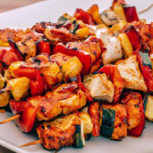 Mediterranean Chicken and Vegetable Skewers Main Dish Recipe