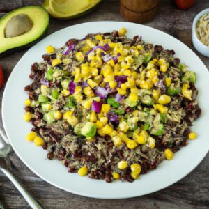 Mexican Quinoa Salad with Black Beans Corn and Avocado Healthy Salad Recipe