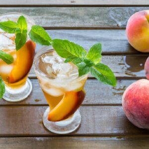 Peach Mint Iced Tea Refreshing Beverage Recipe