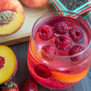 Peachy Raspberry Chia Fresca Refreshing Beverage Recipe