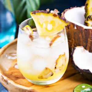 Pineapple Coconut Water Refresher Refreshing Beverage Recipe