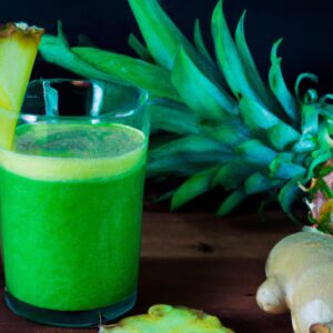 Pineapple Ginger Green Smoothie Refreshing Beverage Recipe