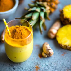 Pineapple Ginger Turmeric Smoothie Refreshing Beverage