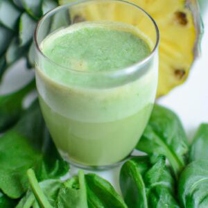 Pineapple Spinach Green Smoothie Healthy Beverage Recipe