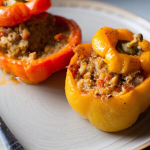 Quinoa Stuffed Bell Peppers Healthy Dinner Recipe