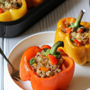 Quinoa and Veggie Stuffed Bell Peppers Breakfast Recipe