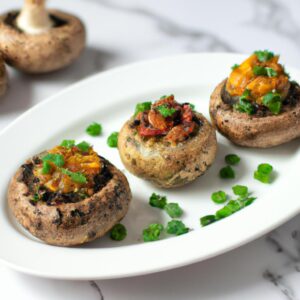 Quinoa and Veggie Stuffed Mushrooms Healthy Breakfast Recipe